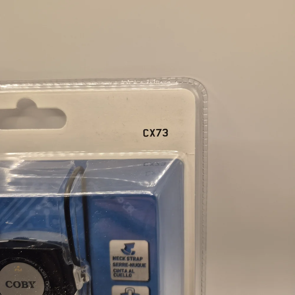 Coby CX73 Pocket AM/FM Radio with Earphones (Black)‎ New & Factory Sealed